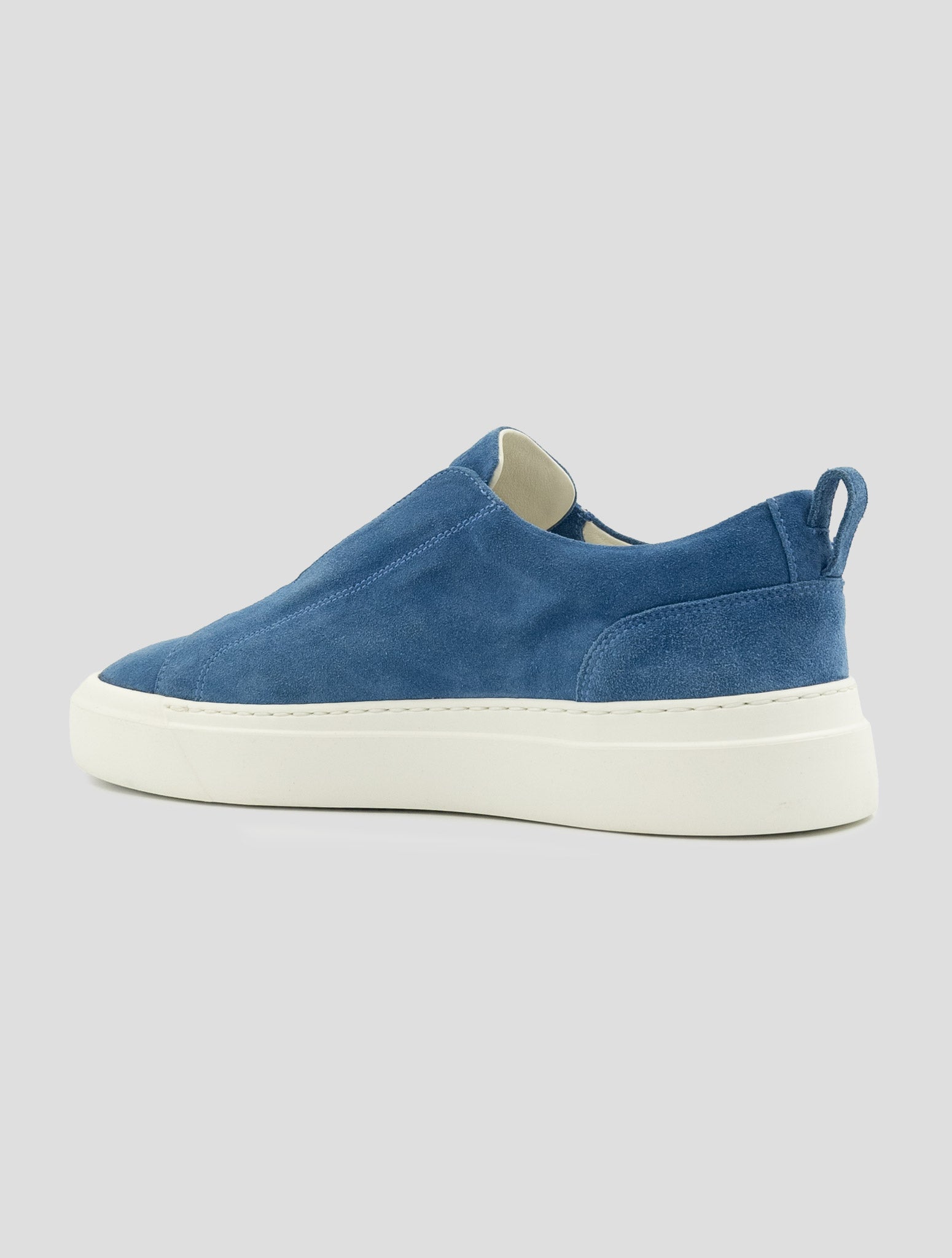 Kiton Light Blue Leather Suede Sneakers