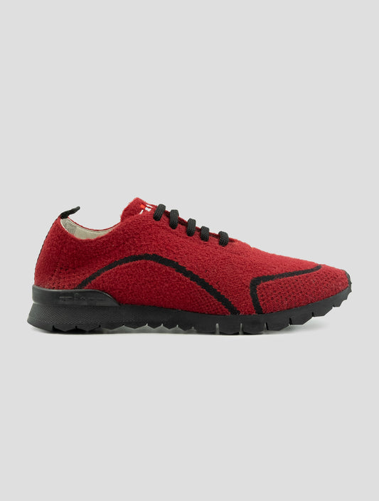 Kiton Red Black Pl Pa Wool Sneakers