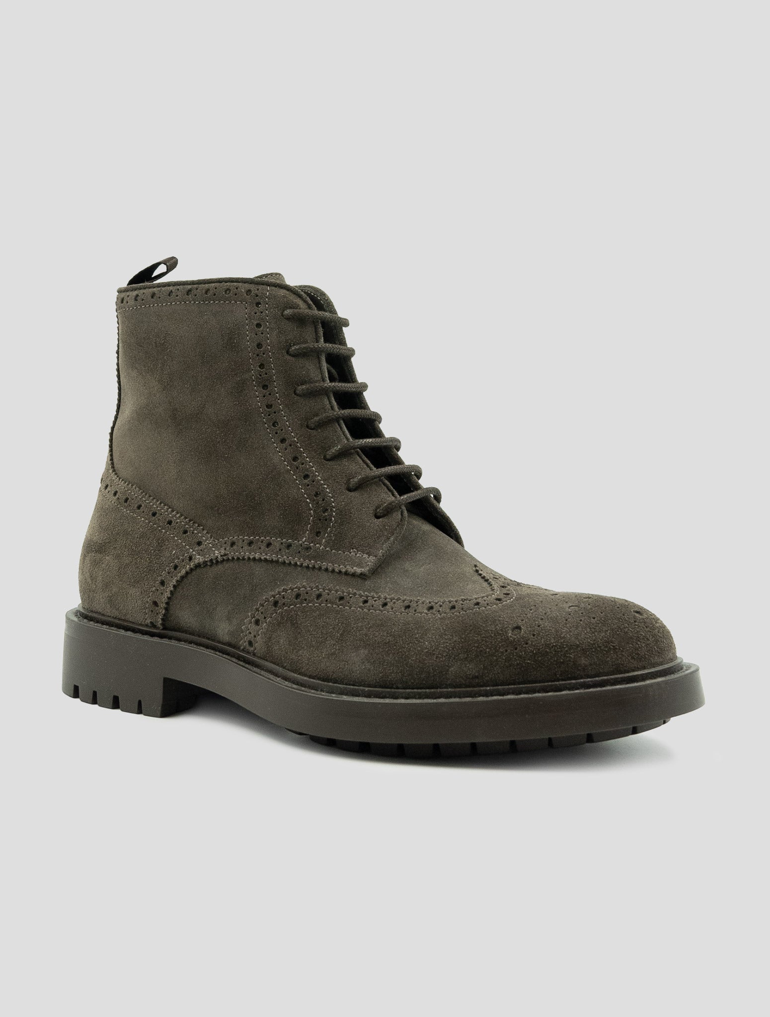 Kiton Brown Leather Suede Boots