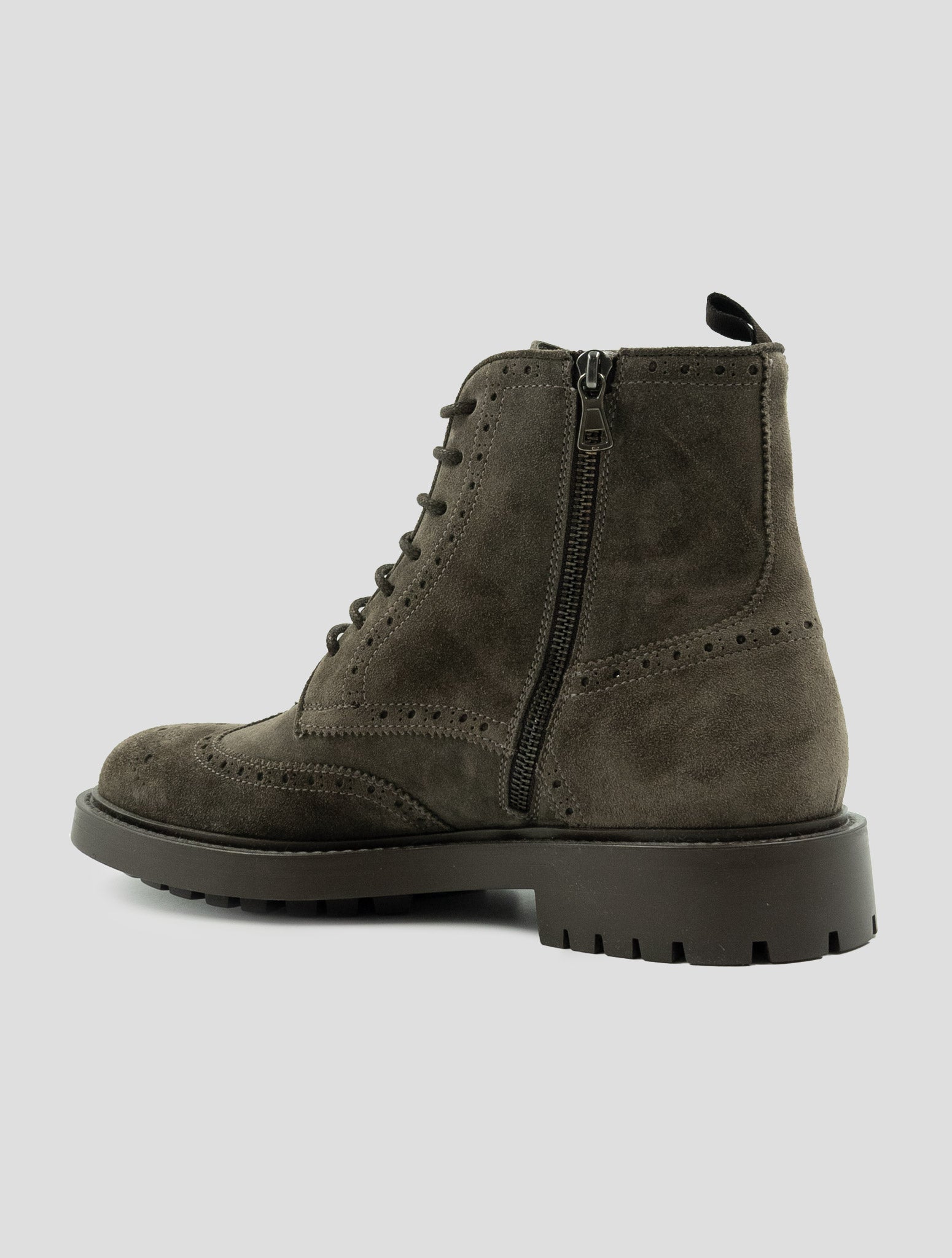 Kiton Brown Leather Suede Boots