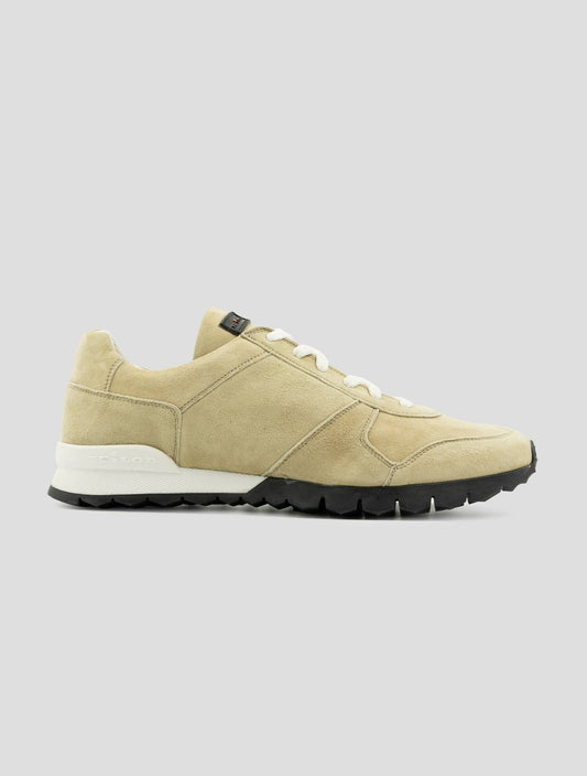 Kiton Beige Leather Sneakers