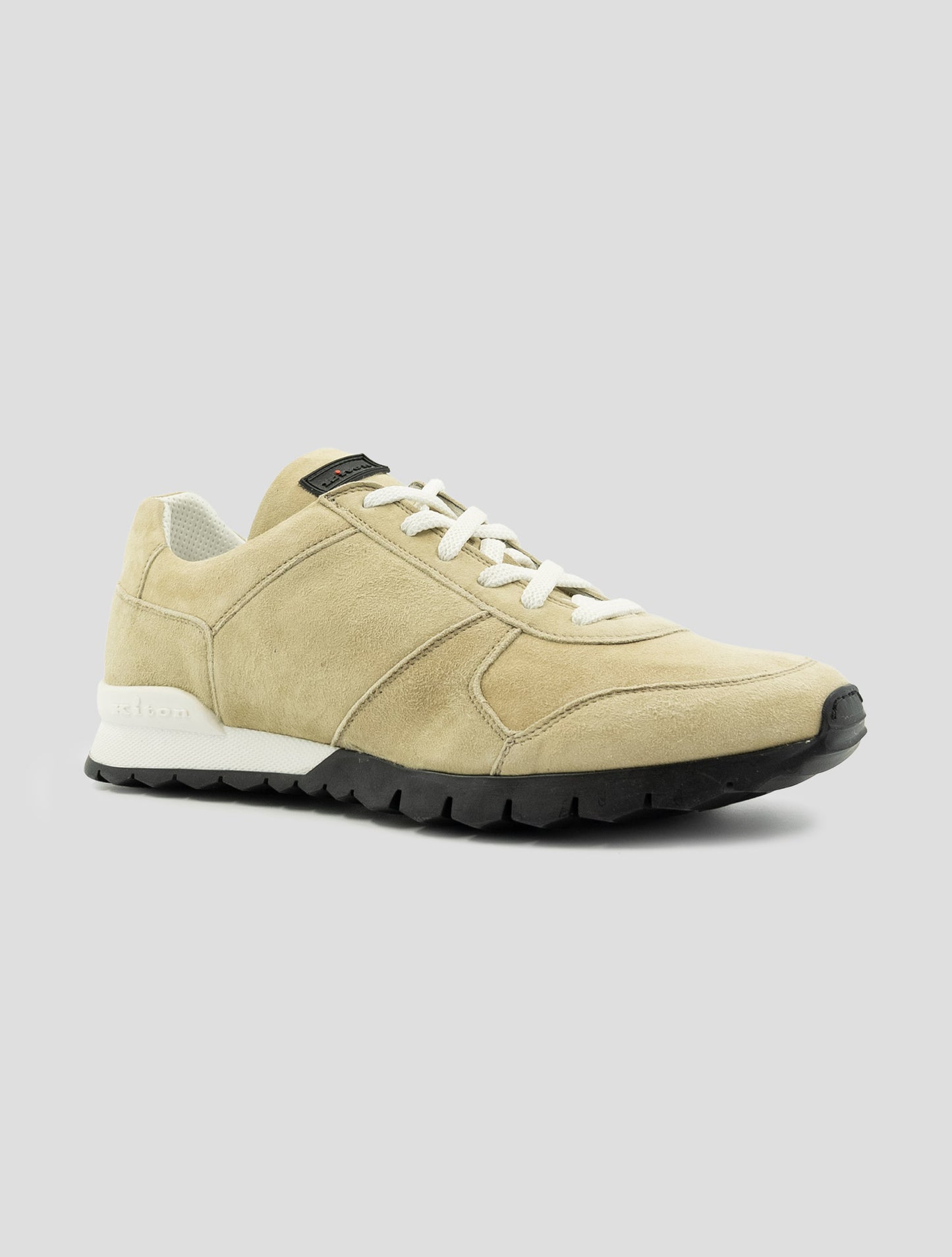 Kiton Beige Leather Sneakers