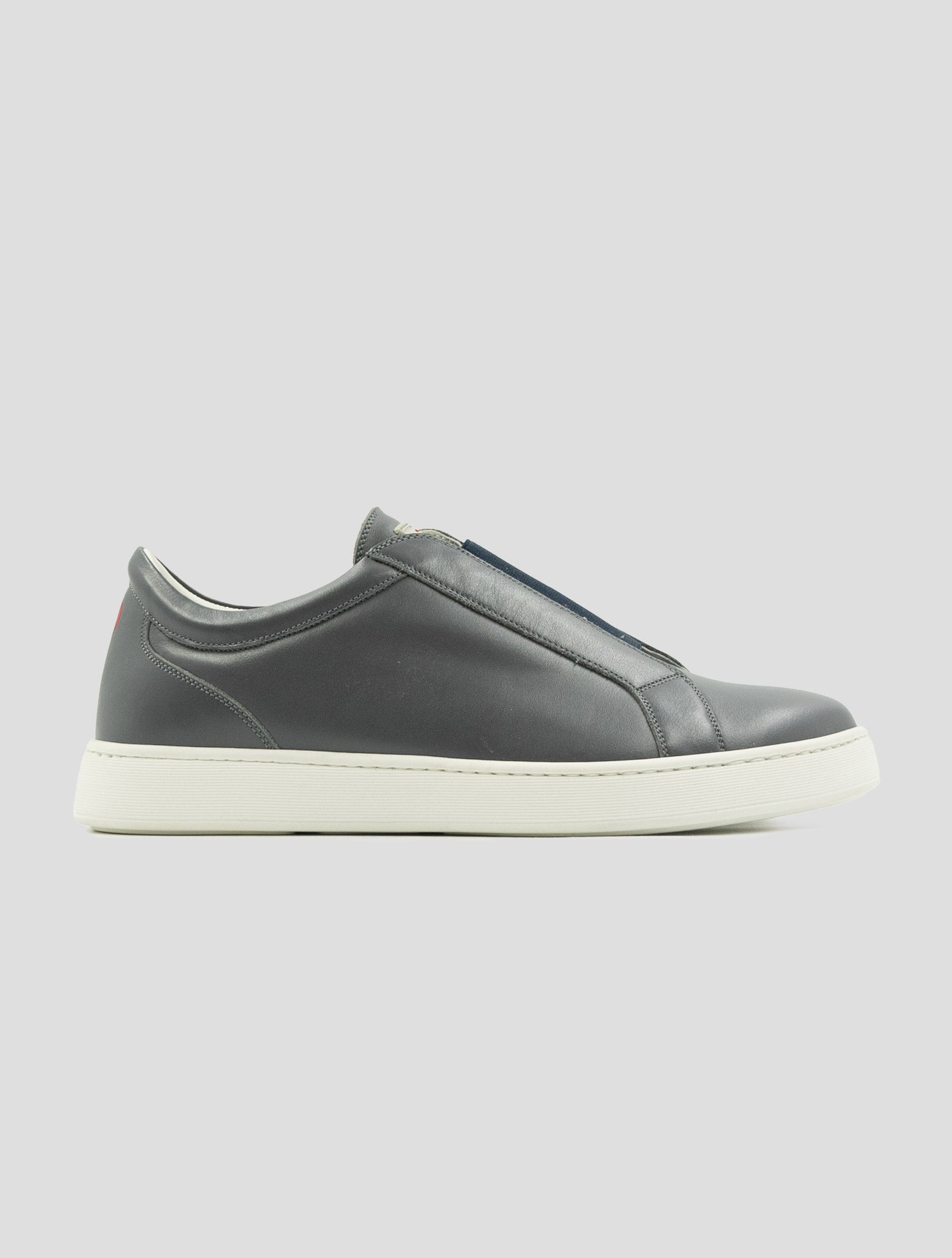 Kiton Gray Leather Sneakers