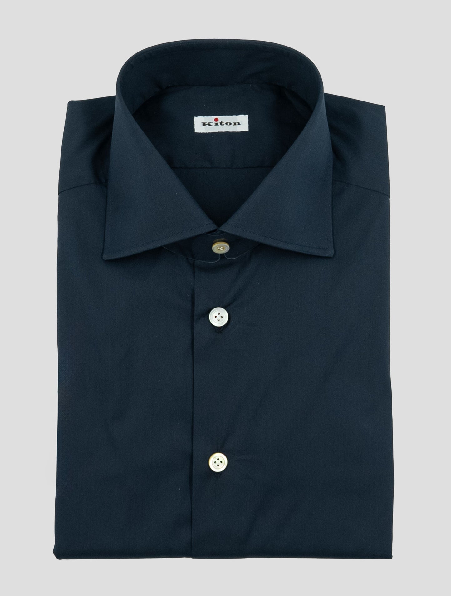 Kiton Blue Cotton Pa Ea Shirt