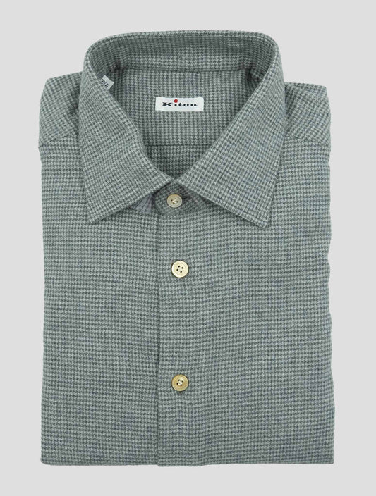 Kiton Gray Cotton Shirt