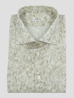 Kiton Beige White Cotton Ea Shirt
