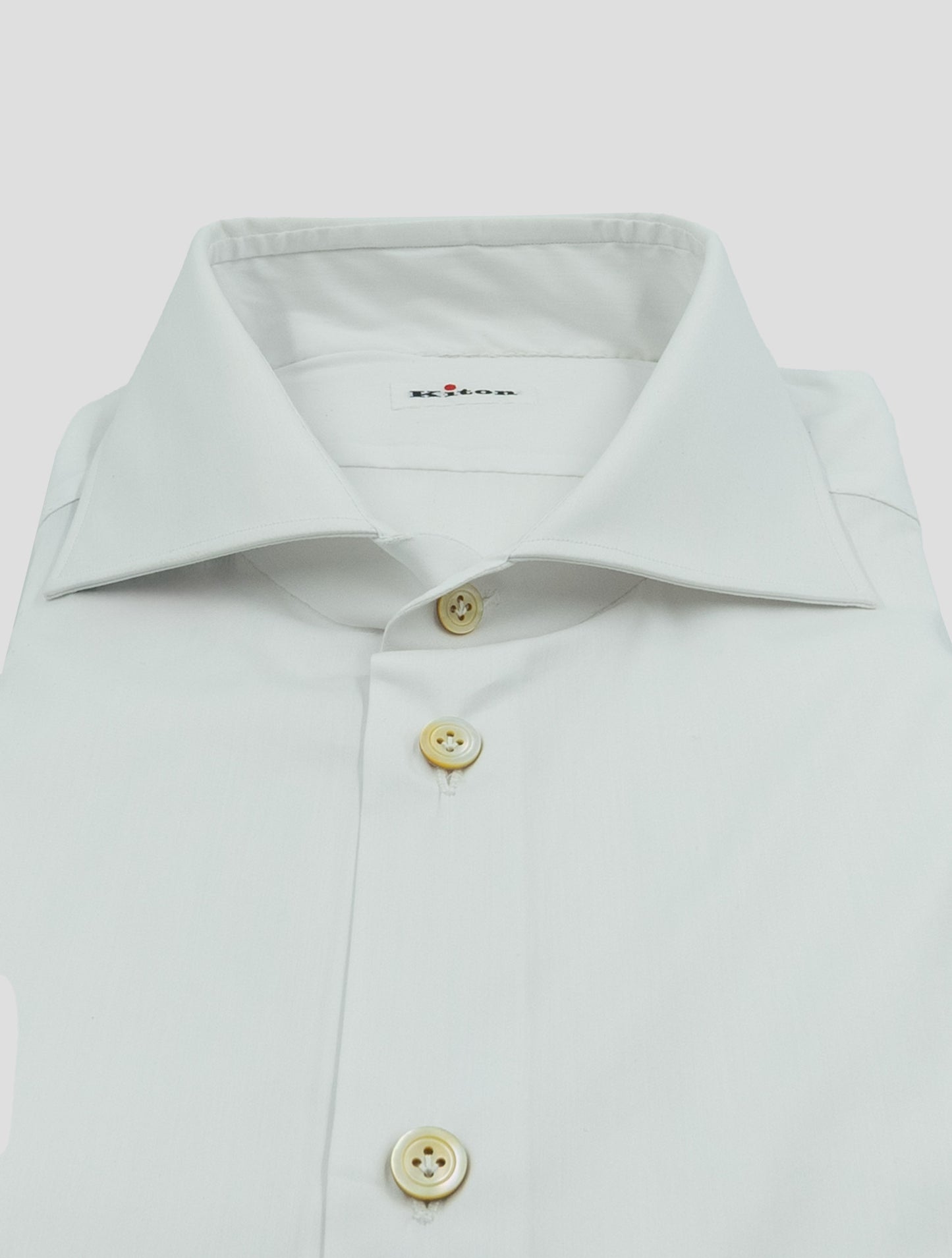 Kiton White Cotton Pa Ea Shirt