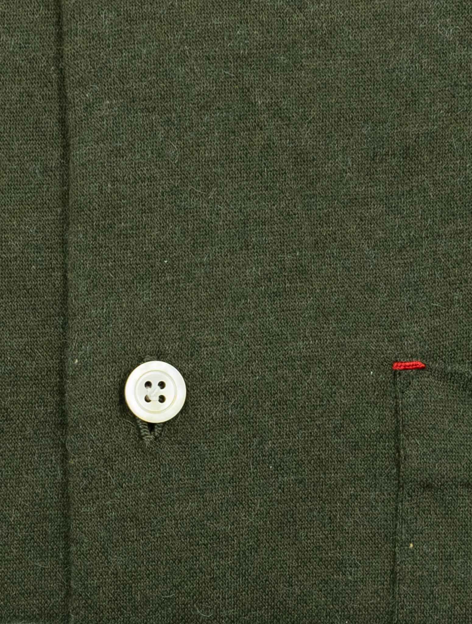 Kiton Green Cotton Cashmere Shirt