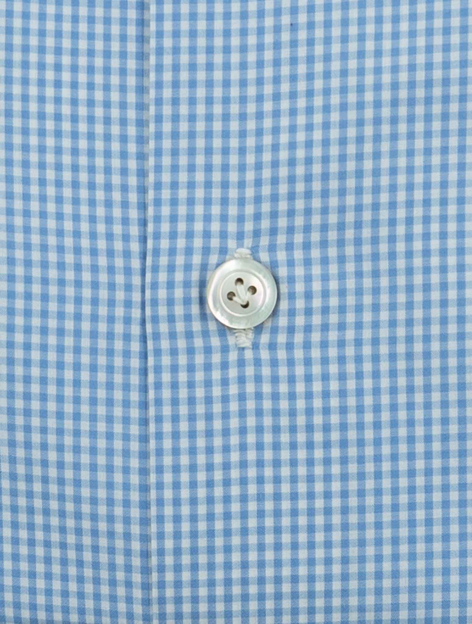 Kiton Light Blue White Cotton Shirt