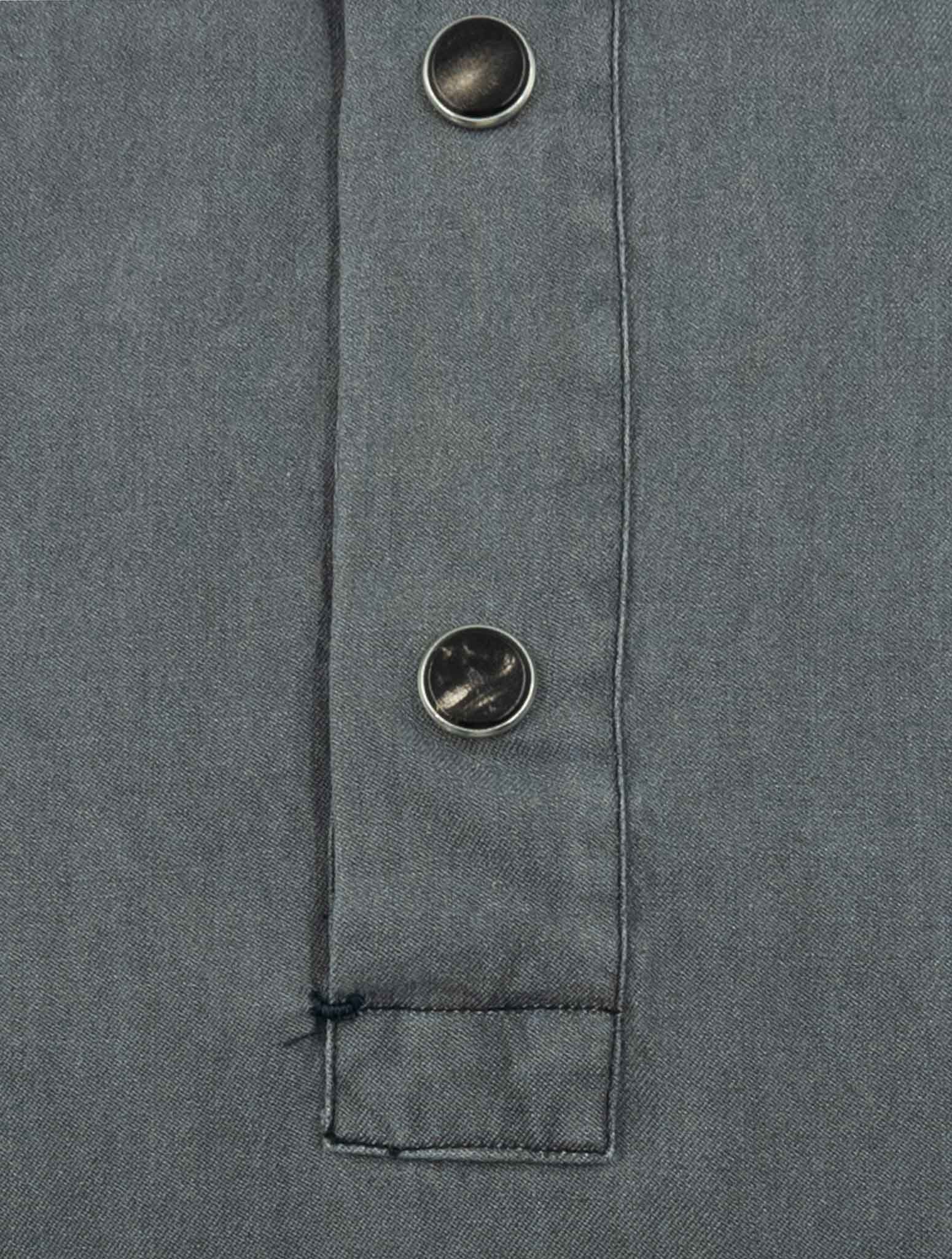 Kiton Gray Cotton Polo Shirt