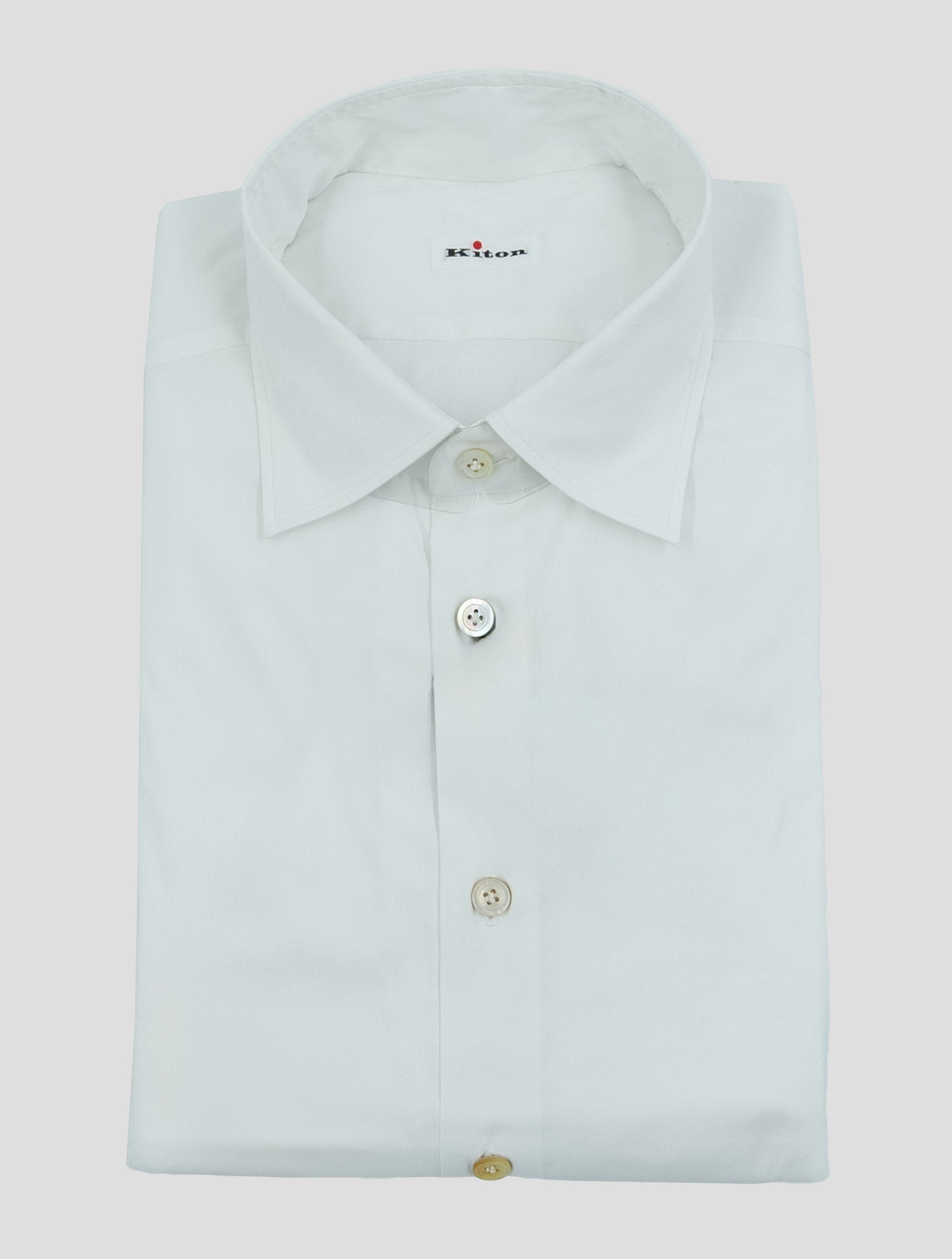 Kiton White Cotton Pa Ea Shirt