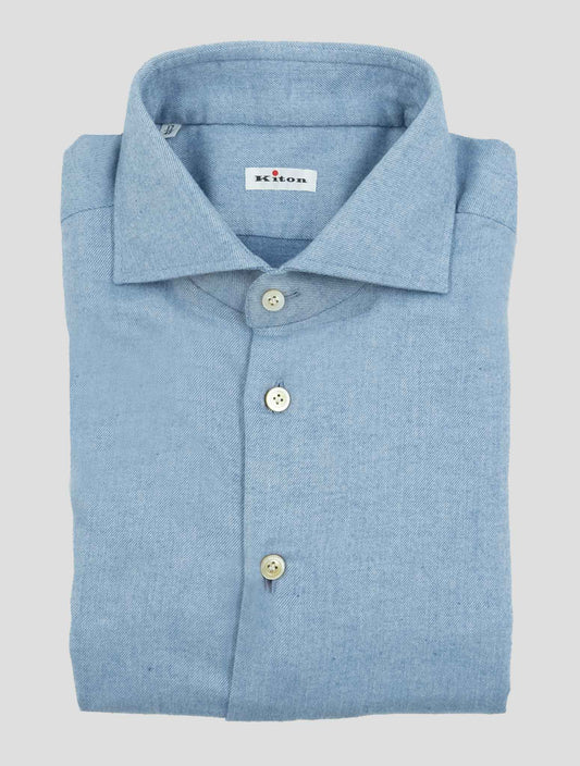 Kiton Light Blue Cotton Shirt