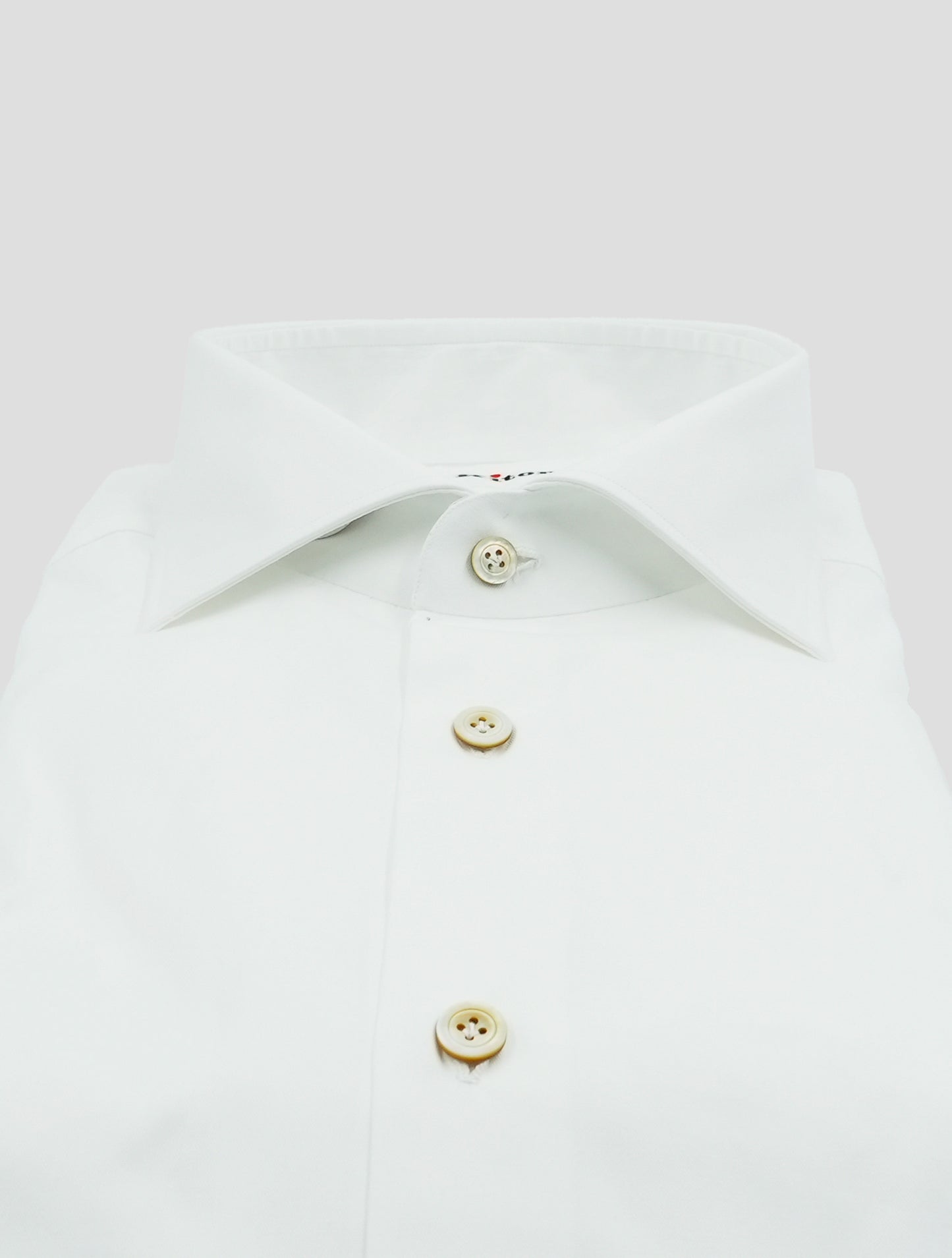 Kiton White Cotton Shirt French Cuff