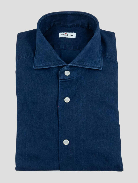 Kiton Denim Cotton Shirt