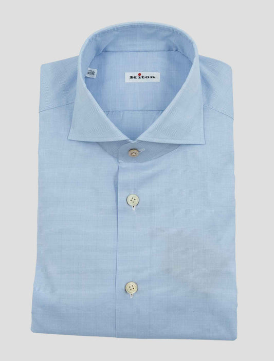 Kiton Light Blue Cotton Shirt
