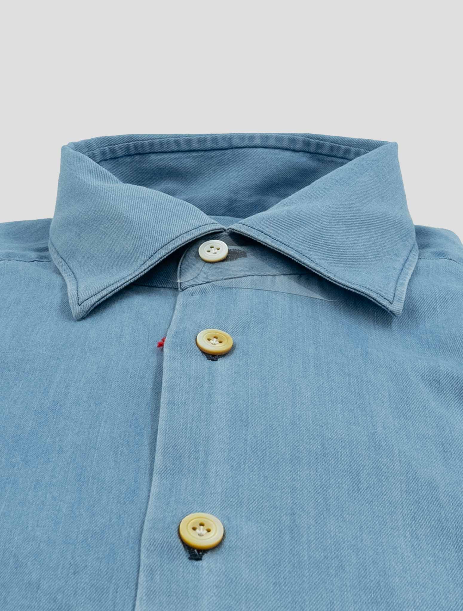 Kiton Light Blue Cotton Shirt