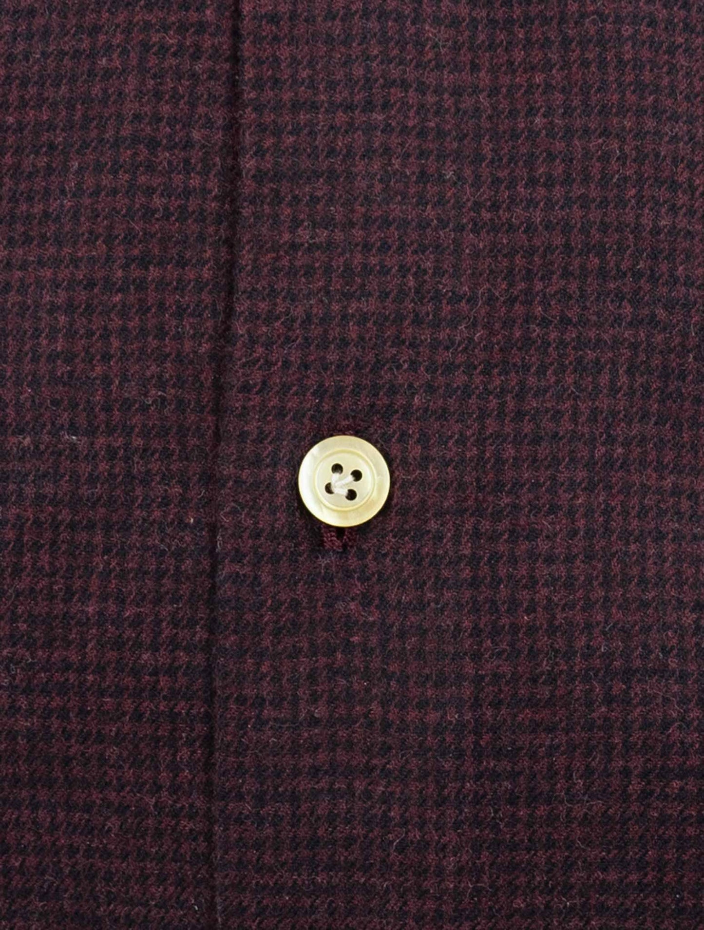 Kiton Burgundy Black Cotton Shirt