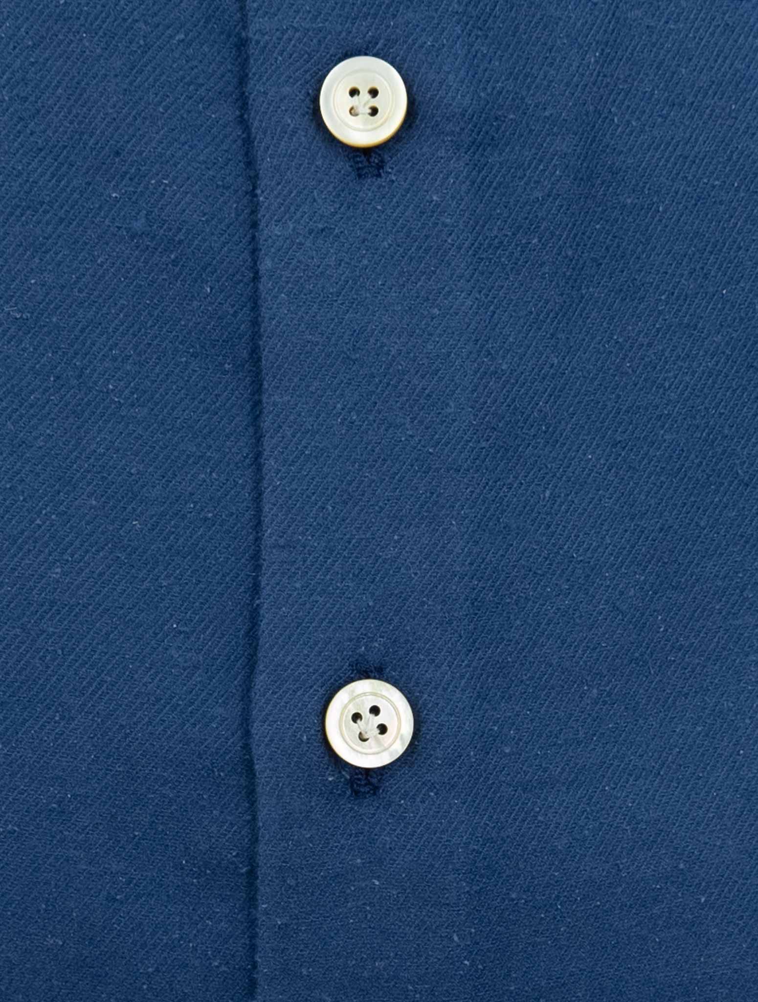 Kiton Blue Cotton Silk Shirt