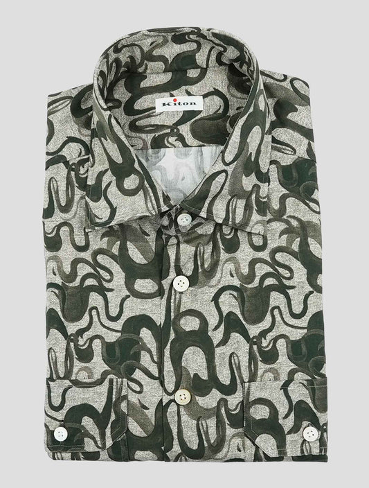 Kiton Multicolor Cotton Shirt