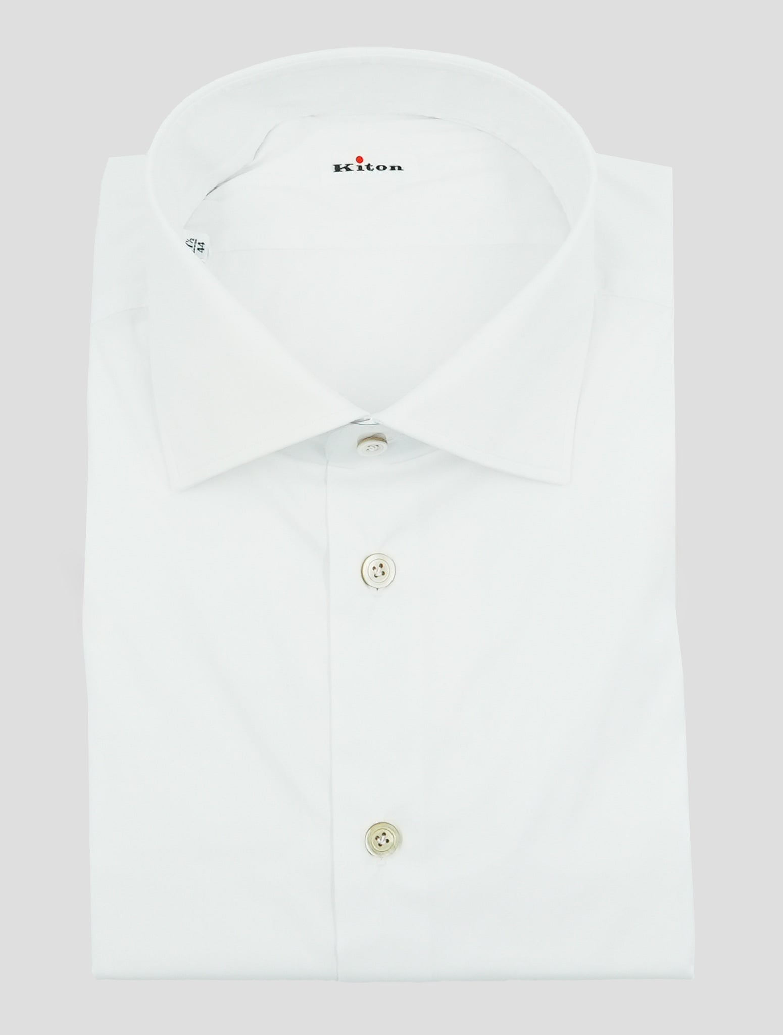 Kiton White Cotton Pa Ea Shirt