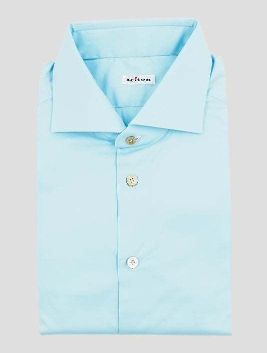 Kiton Light Blue Cotton Shirt