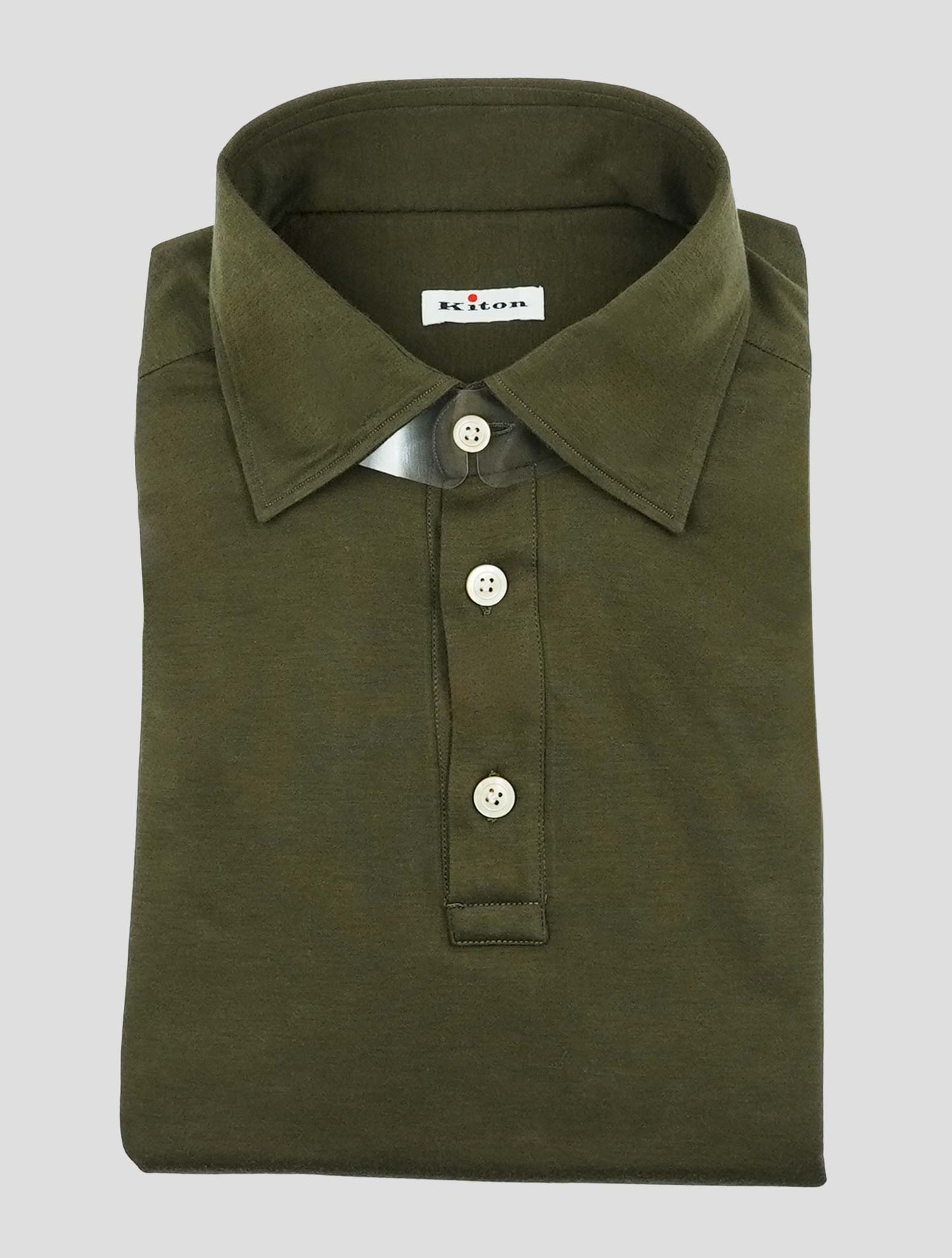 Kiton Green Cotton Polo Shirt