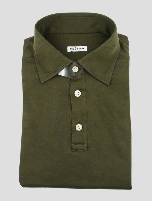 Kiton Green Cotton Polo Shirt