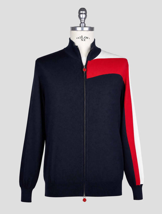 Kiton Multicolor Cashmere Silk Sweater Full Zip
