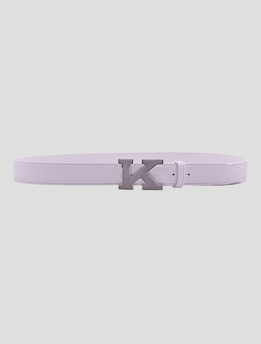 Kiton White Leather Belt