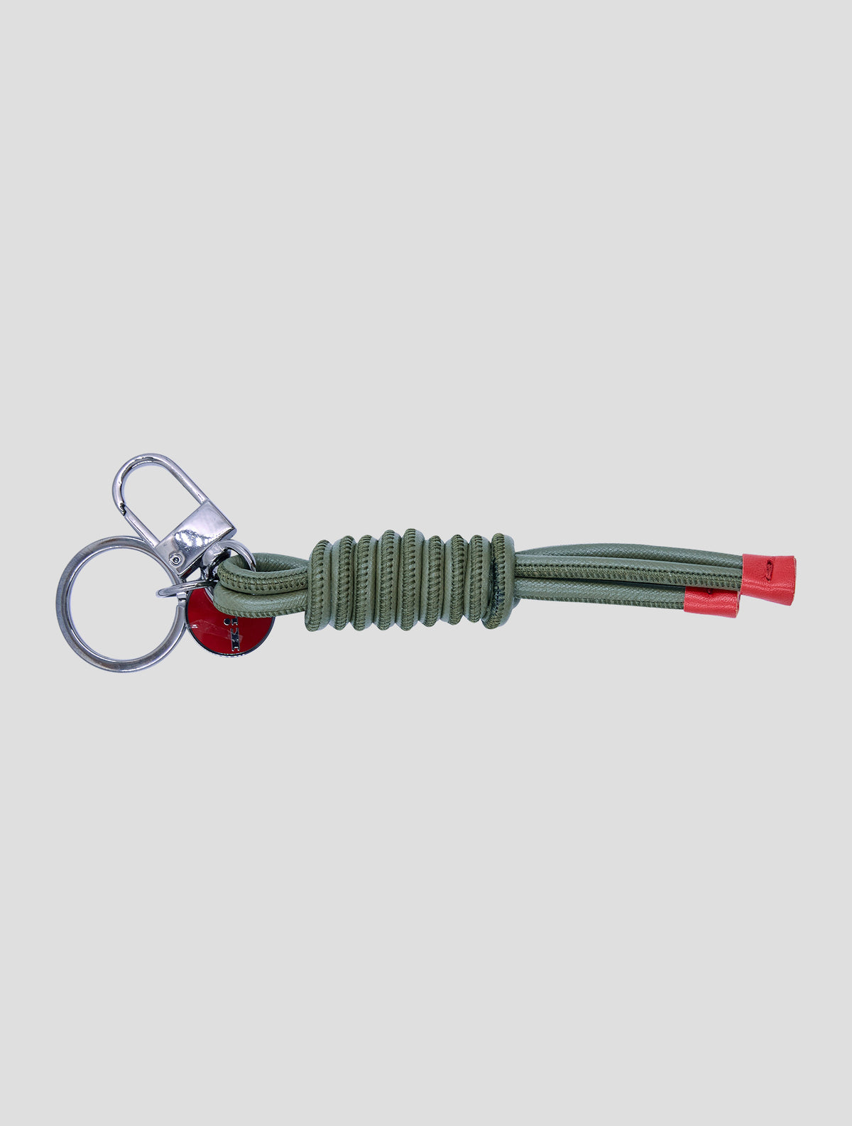 Kiton Green Leather Calf Keychain