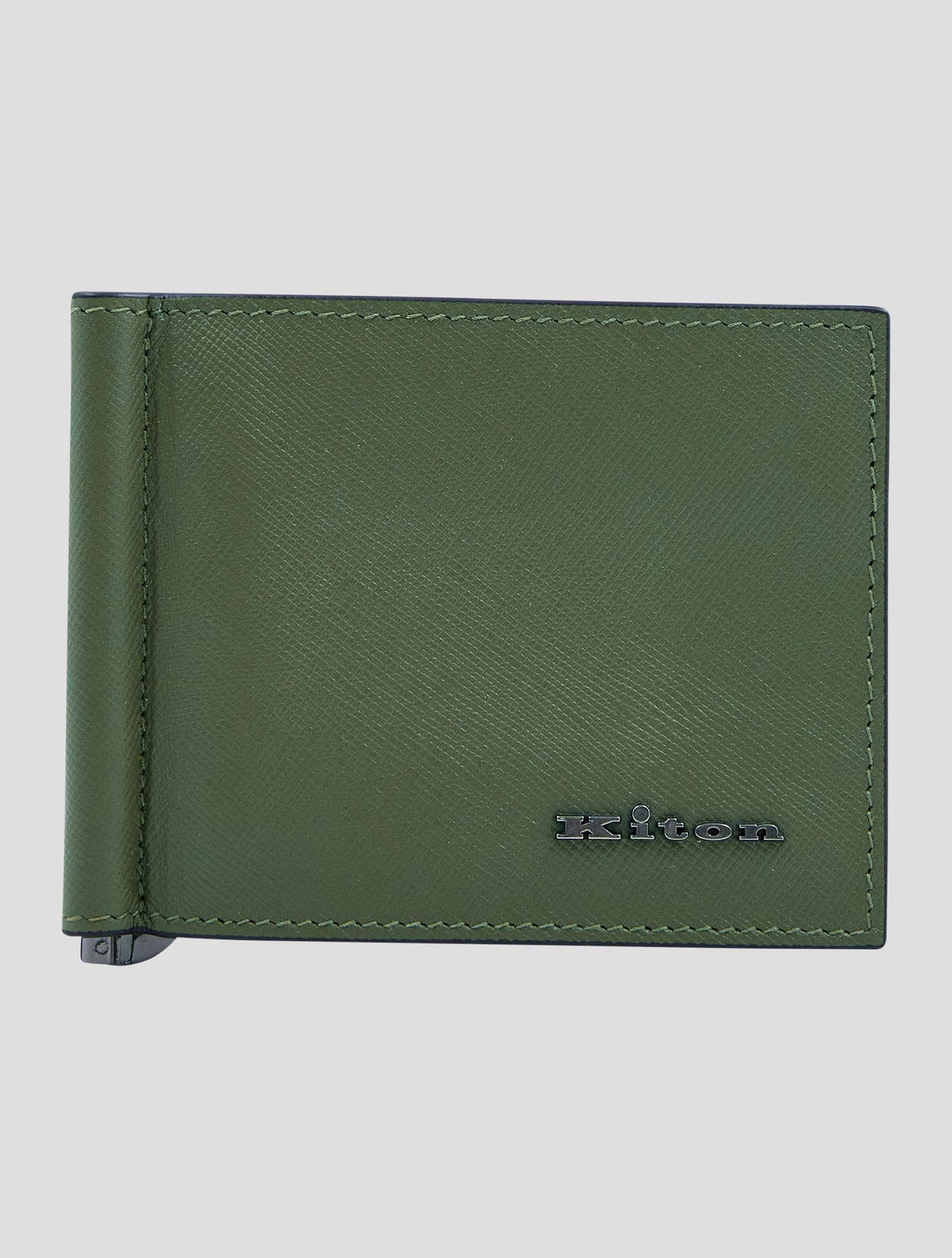 Kiton Green Leather Calf Wallet