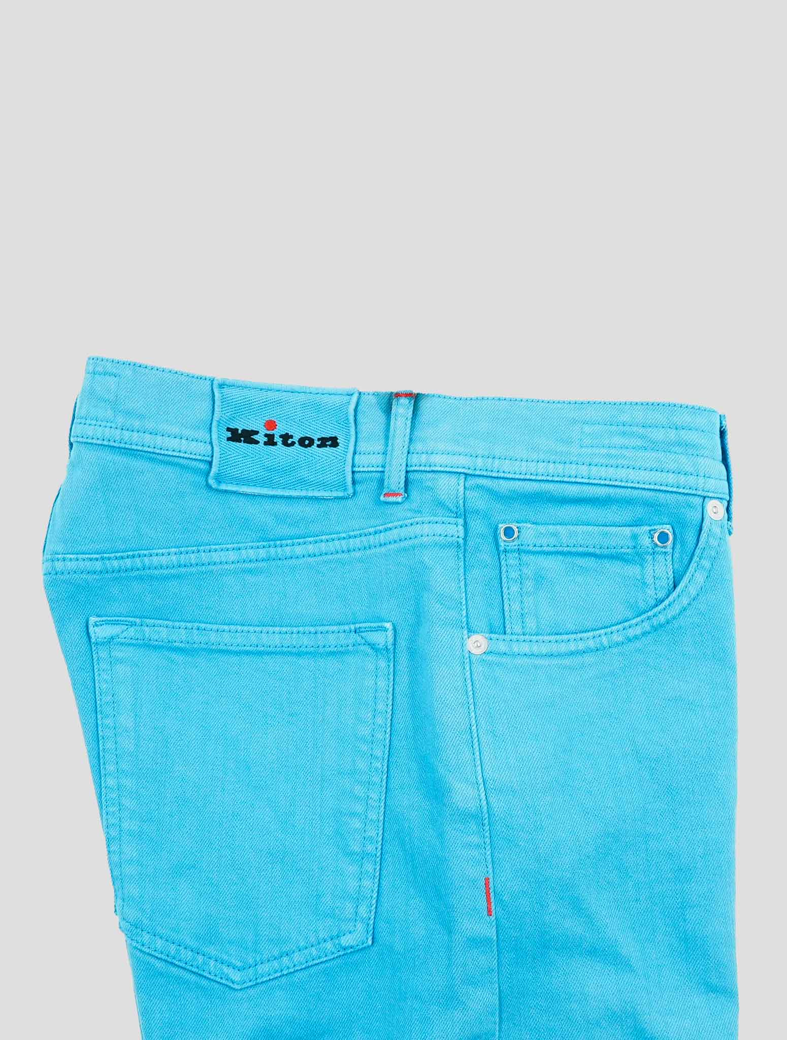 Kiton Blue Cotton Ea Jeans