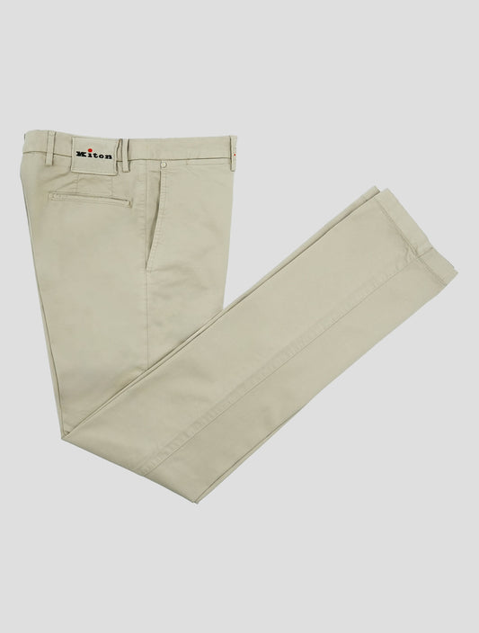 Kiton Beige Cotton Ea Pants