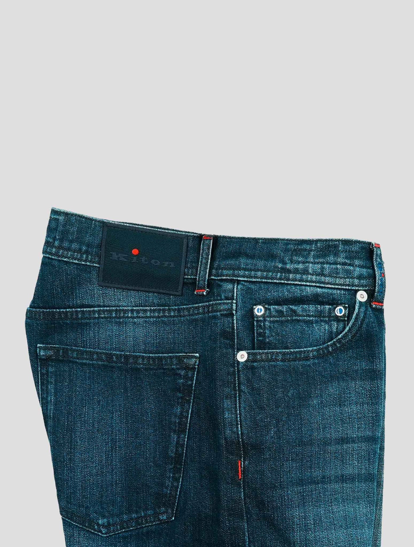 Kiton Blue Cotton Ea Jeans