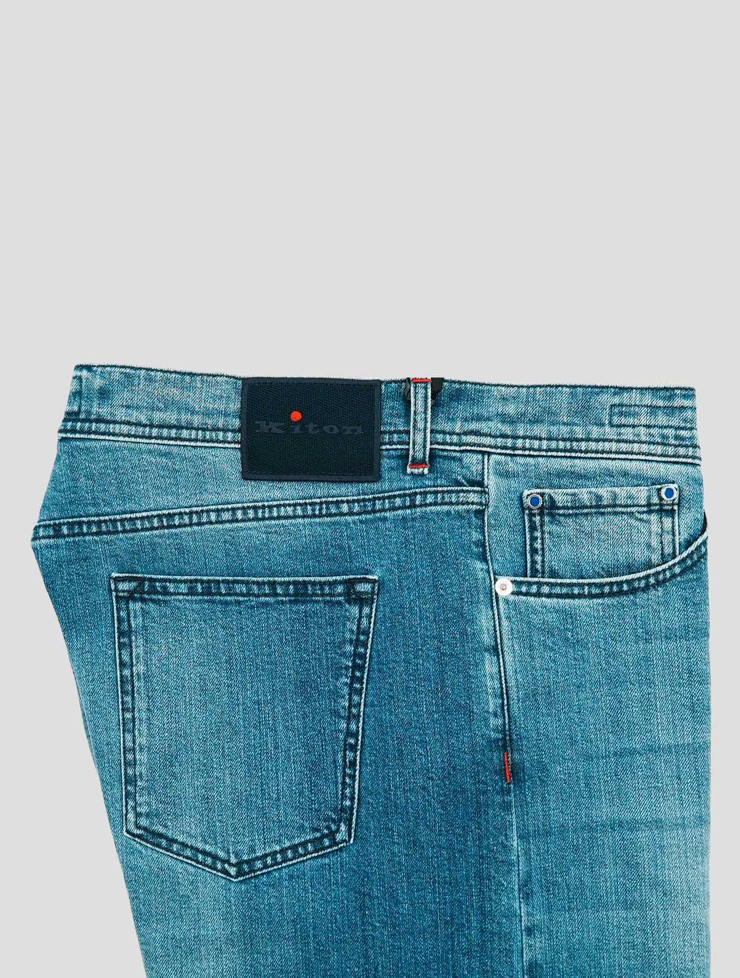 Kiton Blue Cotton Ea Jeans