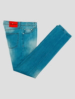 Kiton Blue Cotton Jeans