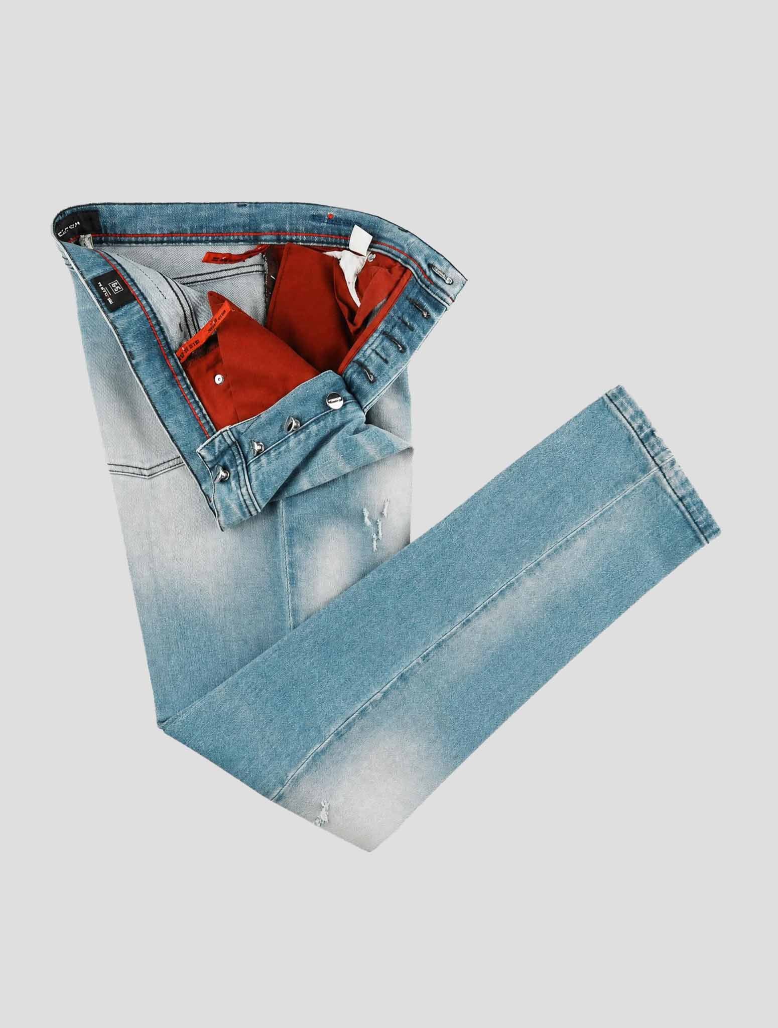 Kiton Blue Cotton Ea Jeans