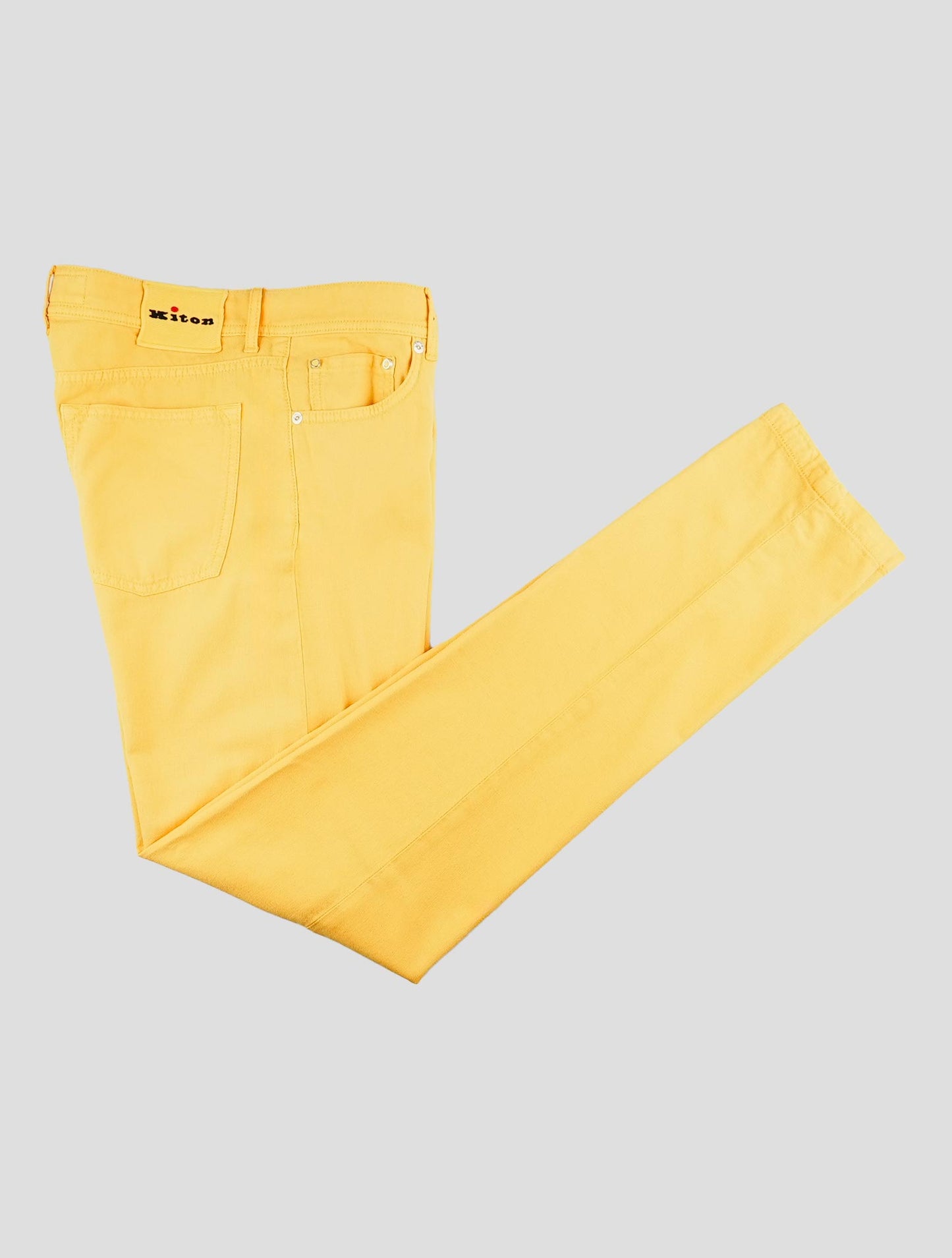Kiton Yellow Cotton Ea Jeans