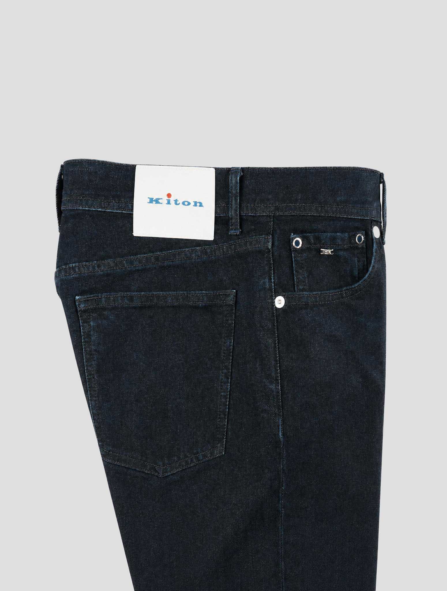 Kiton Dark Blue Cotton Ea Jeans
