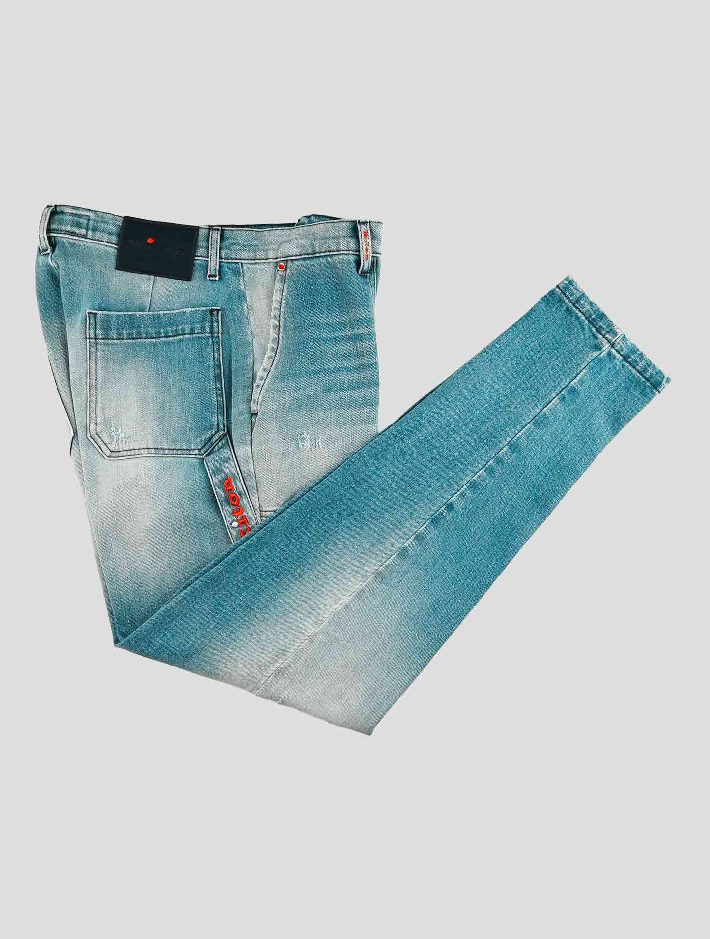 Kiton Blue Cotton Ea Jeans