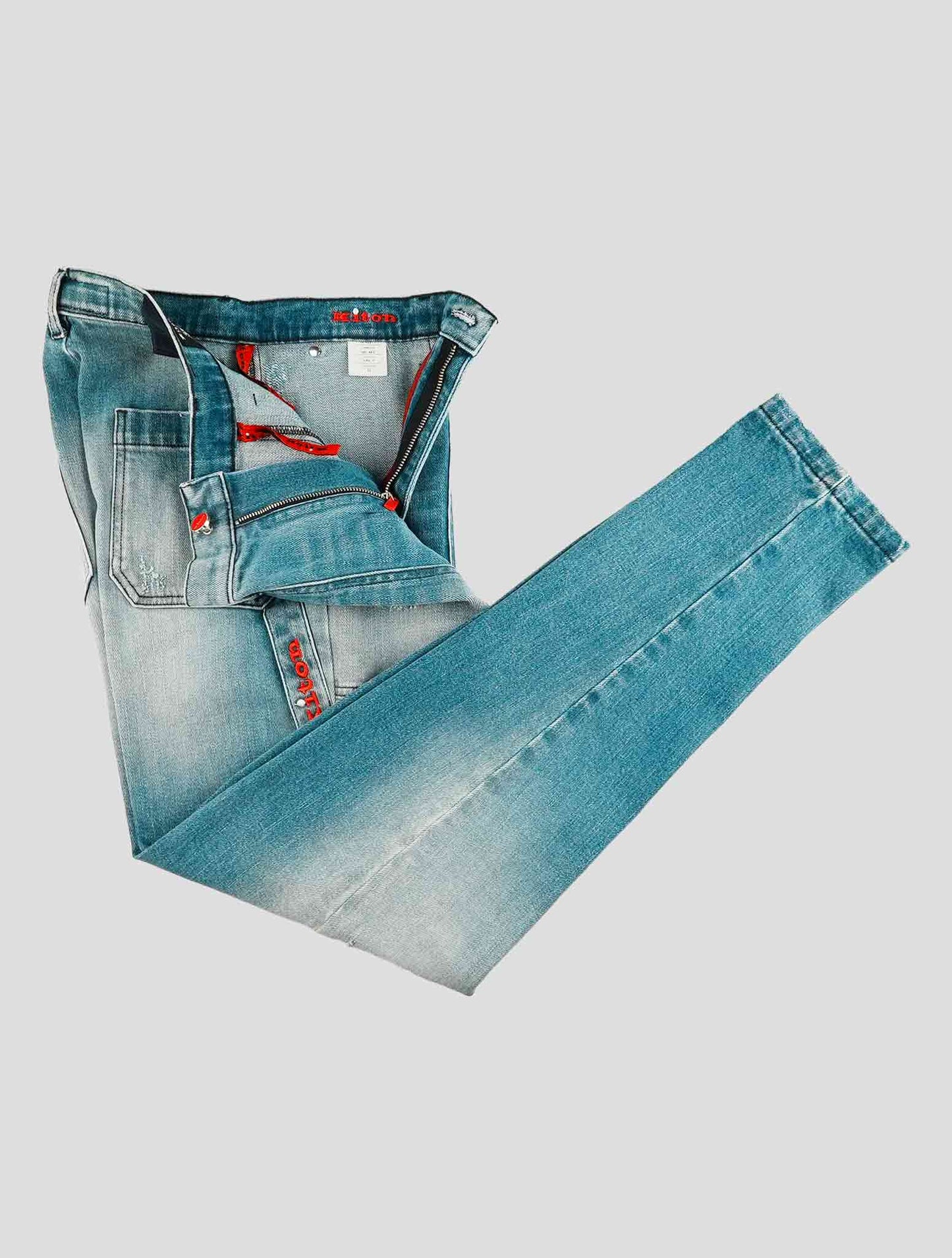 Kiton Blue Cotton Ea Jeans