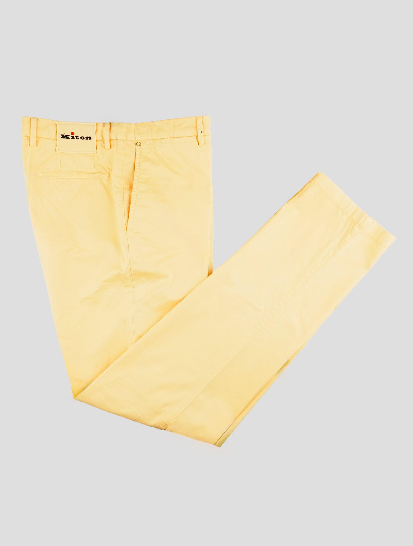 Kiton Yellow Cotton Ea Pants