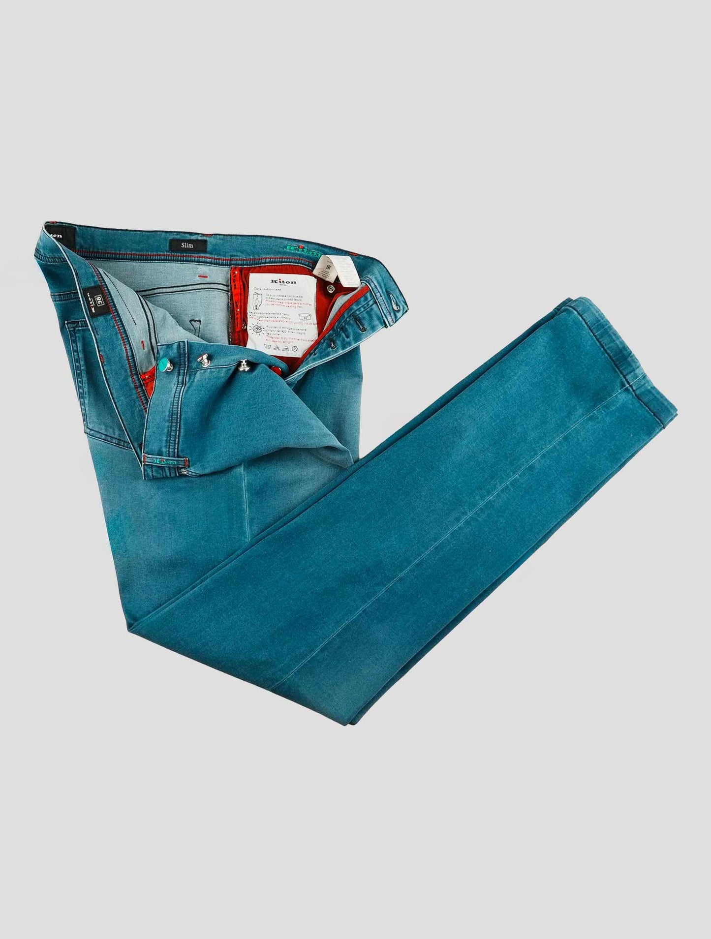 Kiton Blue Cotton Ea Jeans
