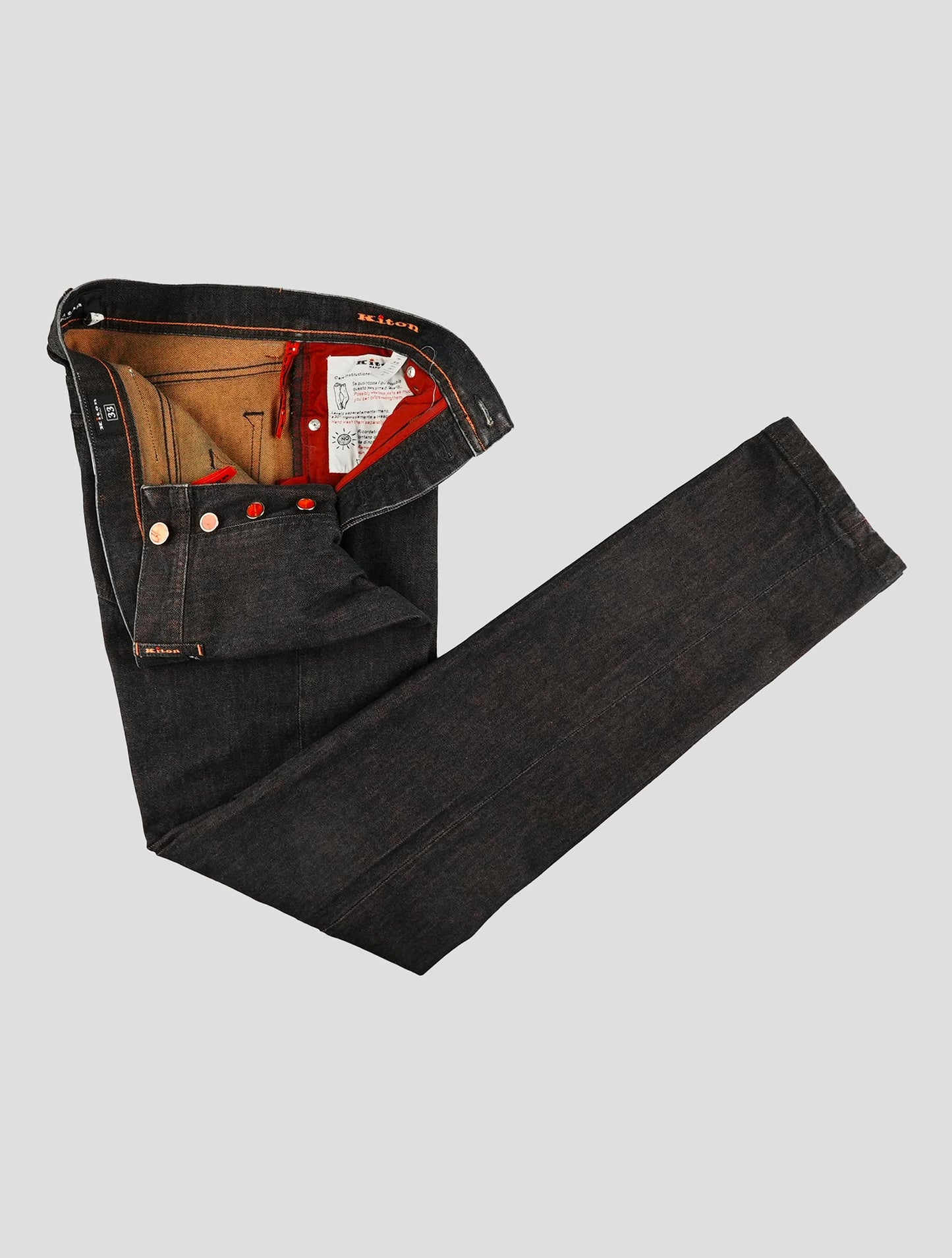 Kiton Black Cotton Ea Jeans