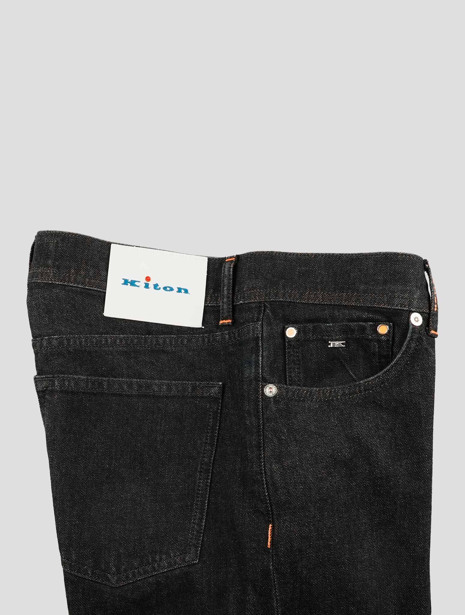 Kiton Black Cotton Ea Jeans