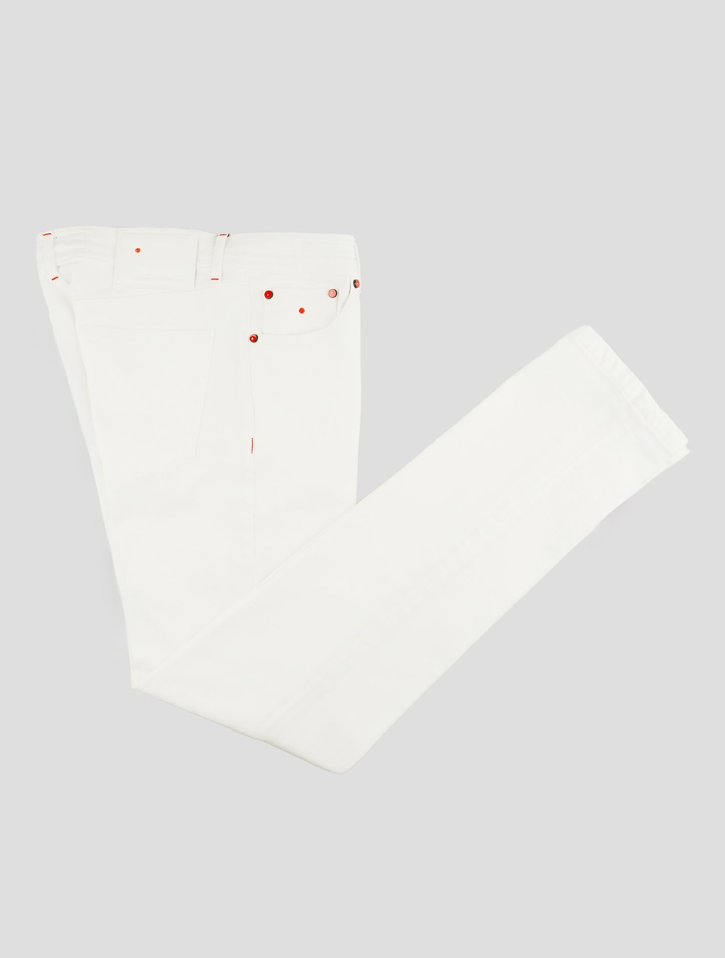 Kiton White Cotton Ea Jeans