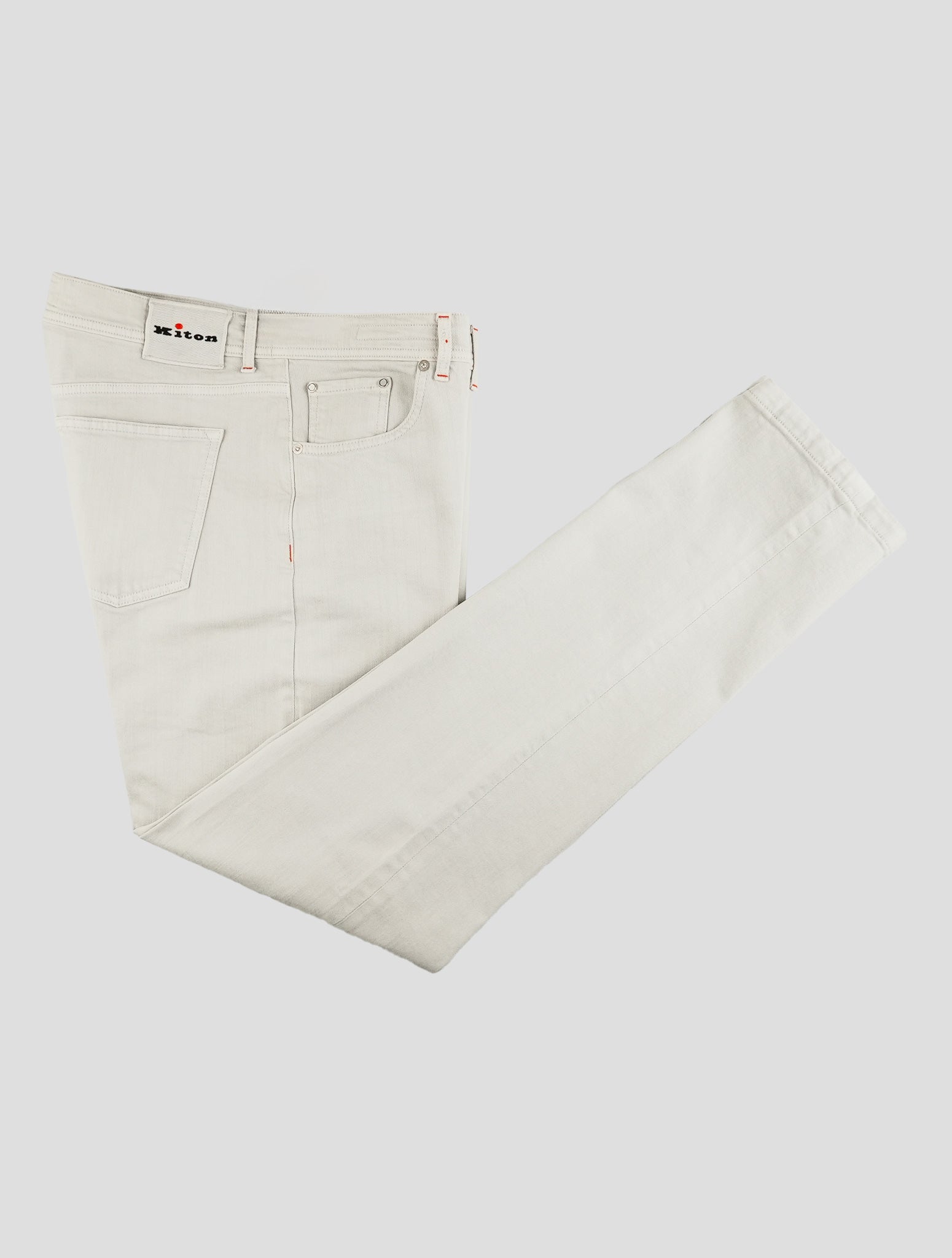 Kiton Gray Cotton Ea Jeans