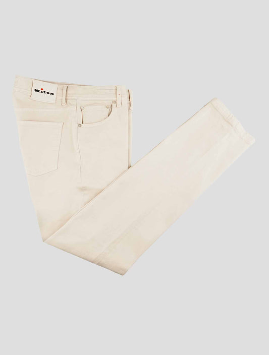 Kiton Beige Cotton Ea Jeans