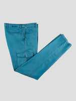 Kiton Blue Cotton Ea Cargo Pants