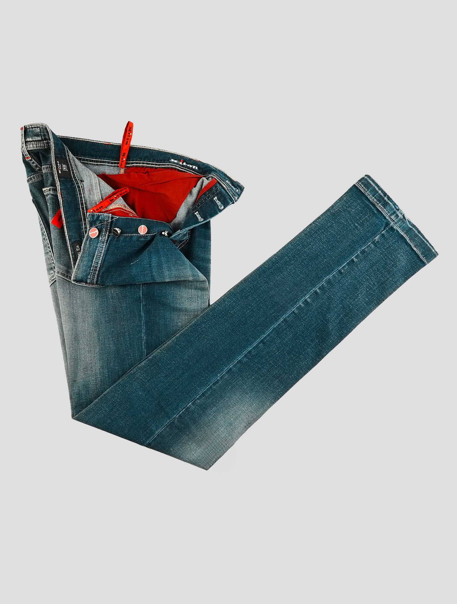 Kiton Blue Cotton Ea Jeans